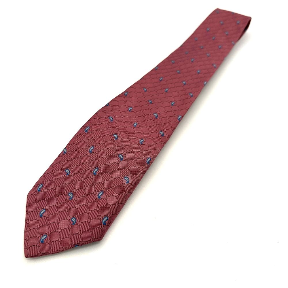 Vintage Michael's Neck Tie Mens Pink Paisley Print 100% Polyester Classic
